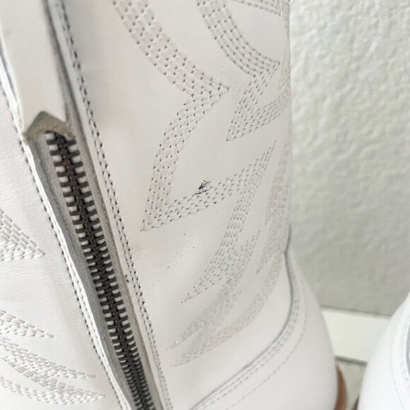 Lane MEGAN MORONEY Cowboy Boots Smokeshow Womens 9.5 White Western Cowgirl Tall - Picture 13 of 14